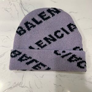 Balenciaga Purple Wool Beanie